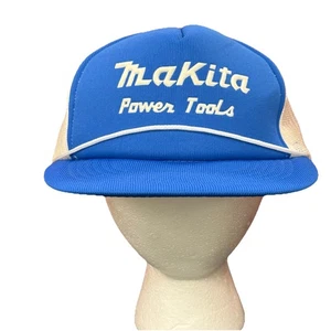 Vintage MAKITA POWER TOOLS Blue Snapback Trucker Hat - Picture 1 of 7