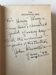 John Russell - FAR WANDERING MEN Signed/Inscribed 1929 First Edition Literature - Picture 1 of 12