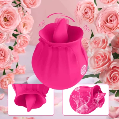 Vibrador de lengua para lamer consolador de clítoris masajeador de punto G pezón juguete sexual oral para mujeres Foto 1 de 4