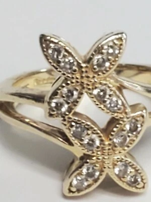  ANEL TW SÓLIDO OURO AMARELO 14K DIAMANTES NATURAIS 0,16 CT, TAMANHO 4, POR REEDS - Imagem 1 de 4