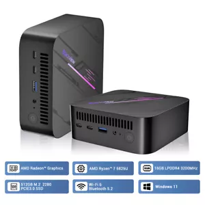 Blackview MP100 Mini PC Windows 11 PRO AMD Ryzen 7 5825U 16GB RAM 512GB SSD WIFI - Picture 1 of 18