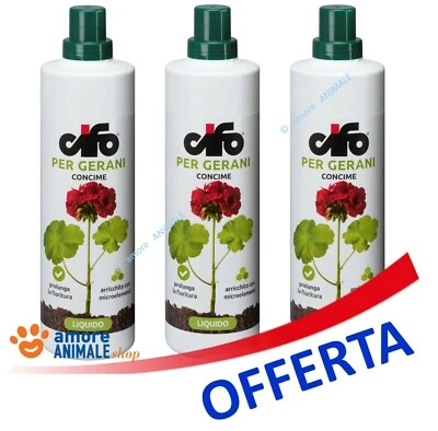 Cifo CONCIME Liquido per GERANI da LT 1 - Nutritivo per una Fioritura Prolungata