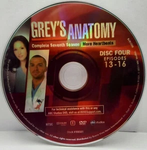 Greys Anatomy: Replacement Disc Seventh Season Disc 4(DISC ONLY) - Imagen 1 de 2
