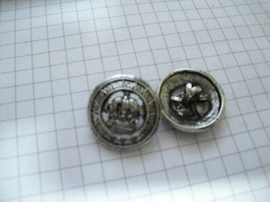 Trachten-Knöpfe 7 Stück Metall silber 20mm mit Krone Restposten !!! - Bild 1 von 2