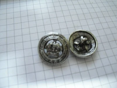 Trachten-Knöpfe 7 Stück Metall silber 20mm mit Krone Restposten !!! - Bild 1 von 2
