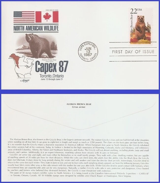 USA5 #2310 U/A ARTMASTER FDC   Alaskan brown bear - Image 1 of 1