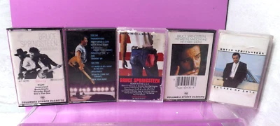 Bruce Springsteen 5 Cassette Tapes/Born In USA/Live/Born To Run/Tunnel/E Street - Image 1 of 2