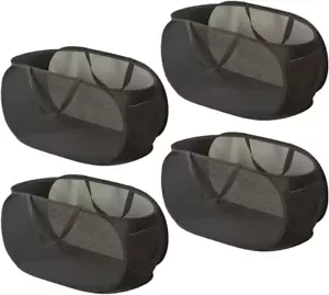 4 Pcs Mesh Popup Laundry Hamper, Foldable Pop-Up Hamper for Dirty Clothes - Picture 1 of 12