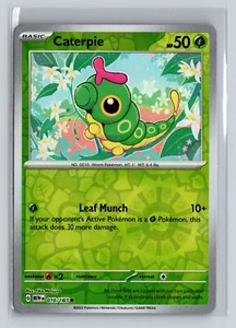 Caterpie Pokemon Scarlet & Violet 151 English 010/165 Reverse Holo - Picture 1 of 2