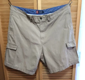 CHAPS Men's Size 42 Khaki Beige 100% Cotton Cargo Shorts Chinos - Picture 1 of 10