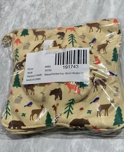 Tierliebhaber Schale Cozy Set *WOODLAND WILDLIFE* Hirsch Bär Fuchs Hase Neu+Versiegelt - Bild 1 von 7