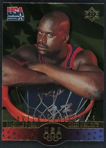 1996 Upper Deck SP Shaquille O’Neal USA Basketball Career Statistics Die-Cut - Picture 1 of 2