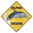 Dolphin Breaching Metal Crossing Sign 16 1 2 X 16 1 2 Hangingdiamond Usa374