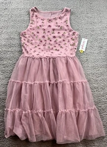 Cat & Jack Girl's Size Medium (8) Sleeveless Fit & Flare Tulle Party Dress Mauve - Picture 1 of 6