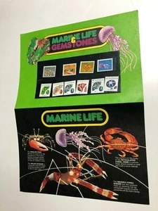 1975 Australia Australian Marine Life and Gemstones in Folder Pack Booklet - Imagen 1 de 2