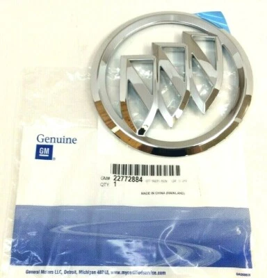 Buick Enclave 2008-2017 puerta levadiza trasera escotilla cromo Trishield emblema insignia OEM Foto 1 de 4