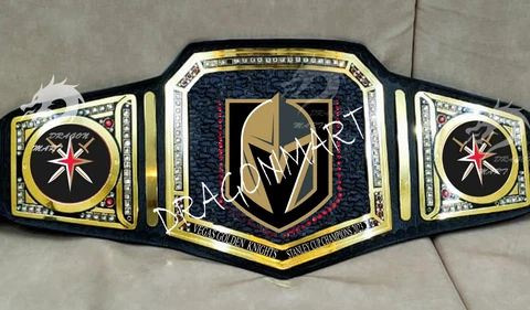 Vegas Golden Knights Ice Hockey NHL Stanley Cup 2023 Championship Belt 2mm Brass Cover