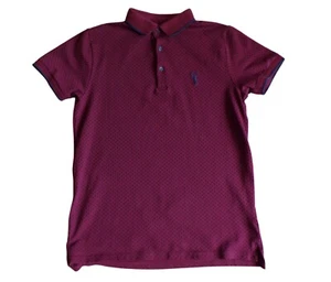 Next Boys Polo T Shirt Maroon 14 yrs Cotton Rich Short Sleeves - Picture 1 of 9