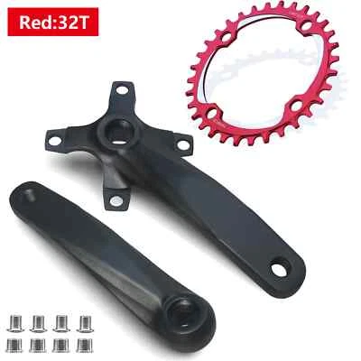 Juego de bielas para bicicleta MTB 104BCD 30-42T brazos de biela de rueda dentada anchos estrechos 152/165/170 mm Foto 1 de 4