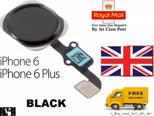 For iPhone 6 & 6 Plus Home Button Flex Cable Replacement BLACK. FAST & FREE - Picture 1 of 2