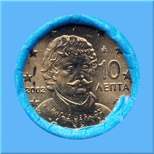 10   Euro - Cent - Rolle - Münzrolle - Griechenland 2002 - Bild 1 von 1