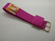 New Diloy 22mm Divers Military Fashion Pink & Gold Nylon Watch Strap Z8
