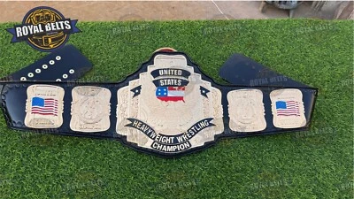 Cinturón título campeonato de lucha libre de Estados Unidos talla adulto chapado en zinc Foto 1 de 4