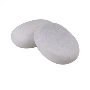 2 pz set pietre da massaggio calde marmo bianco massaggiatore roccia SPA 2,36x 3,14 pollici - Foto 1 di 9