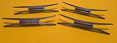 RARO MCM Estilo Atómico Alargado "H" Con Barras En Medio Pesado Cajón Tiradores Leer Foto 1 de 4