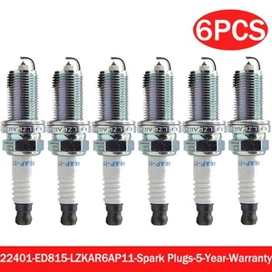 6x Bujías nuevas para Nissan March Micra Altima 22401-ED815 LZKAR6AP11 iridio - Imagen 1 de 4