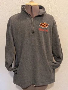 Stadium Athletics grau Oklahoma State Cowboys 1/4 Reißverschluss Pullover Herren Large OSU - Bild 1 von 14