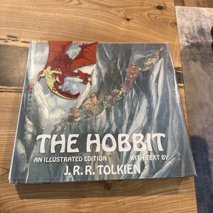 The Hobbit: An Illustrated Edition -J.R.R. Tolkien 1977 HC w Clear Jacket 1st Ed - Picture 1 of 12