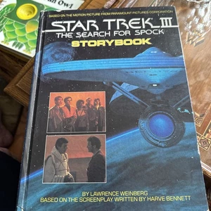 Star Trek III Search for Spock Storybook 1984 libro copertina rigida William Shatner - Foto 1 di 5