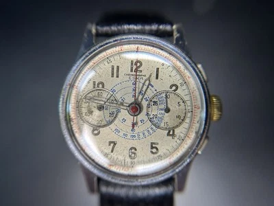 Cronógrafo Eska Raro Caracol Remolino Dial Landeron Cronógrafo De Colección  Foto 1 de 4