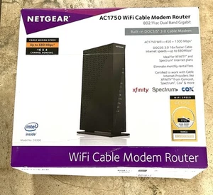 Netgear Router Wireless AC1750 680 Mbps 4 Port Gigabit - Picture 1 of 8