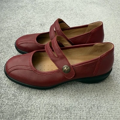 Hotter Shoes Womens Size 7.5 Red Karen Mary Jane Leather Comfort Made in England - Image 1 of 4