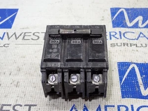 GENERAL ELECTRIC THQB32030  3 POLE CIRCUIT BREAKER 30A 240V Tested Screen print - Picture 1 of 10
