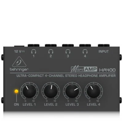 Behringer - HA400 - Ultra Compact 4-Channel Stereo Headphone Amplifier - Image 1 of 4
