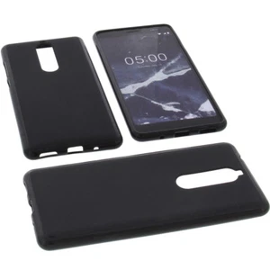 Funda para Nokia 5.1 Funda Protectora De Móvil TPU Goma Funda Negra - Imagen 1 de 5