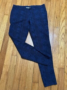 JOIE Blue Ladies Stretch Snakeskin-Print Leggings Size M - Picture 1 of 9