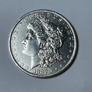 1882-O Morgan dollar (#19756) BU whizzed edge nicks - Picture 1 of 2