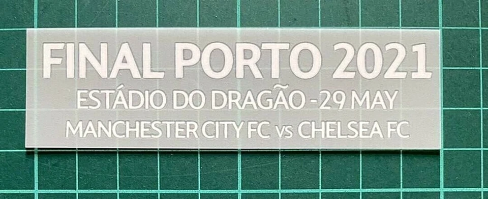 Final Porto 2021 Man City vs Chelsea Final Match Details Print (For Chelsea) - Image 1 of 1