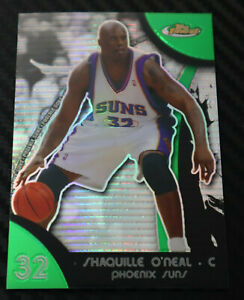 2007-08 TOPPS FINEST SHAQUILLE O'NEAL GREEN REFRACTOR #D 20/149