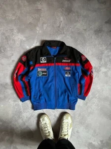 Vintage JAGUAR RACING GM Men's Size XS-S BLUE Racing Jacket With Sponsors - Imagen 1 de 7