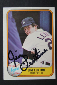 Jim Lentine Detroit Tigers Autographed 1981 Fleer #476 Signed Baseball Card