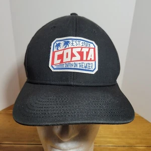 Costa Cap Hat Black Snapback Born On The Water Beach Vacation - Picture 1 of 9