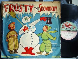 Children's Christmas 78 RPM 10": Peter Pan 2256 - Frosty The Snowman / Red Wagon - Picture 1 of 7