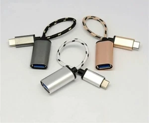 USB Type C to USB Type A OTG Adapter Cable Data Connector Converter Dongle iPad - Picture 1 of 12