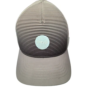 Ping Light Gray Baseball Golf Cap FlexFit Tech 110 Adjustable Ombre Black Stripe - Picture 1 of 9