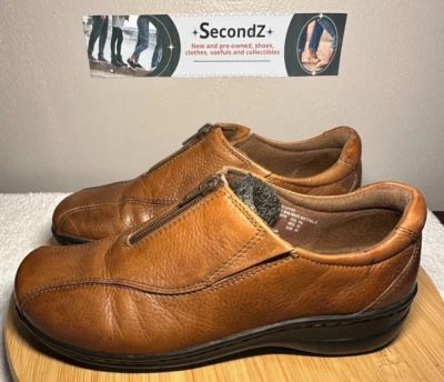 Zapatos acolchados de cuero marrón Cobbie Cuddlers para mujer ~ 8W-DORAH Foto 1 de 4